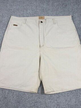 Schmidt Workwear Carpenter Shorts Mens 44 Beige Construction Canvas Utility